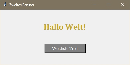 Ein zweites Fenster mit Python und Tkinter