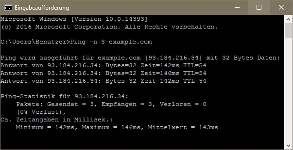 Pings senden und auswerten