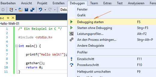 Programm debuggen